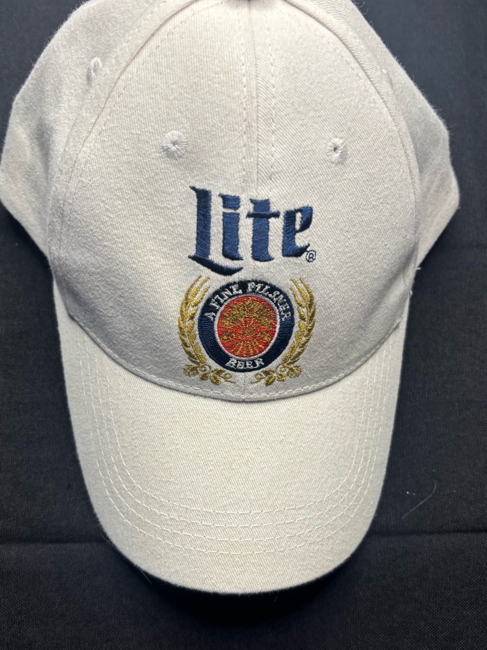 Miller Lite White Logo Baseball SnapBack Hat